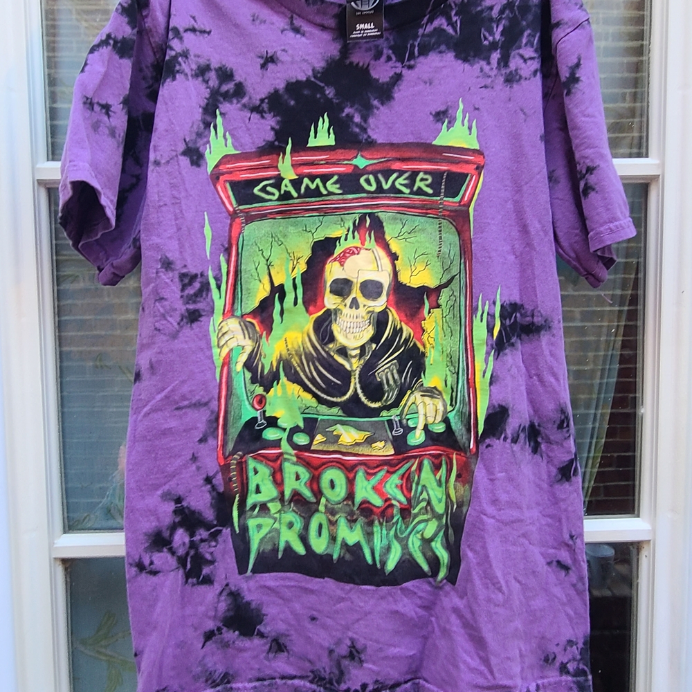 Purple and Black Halloween Short Sleeve Tee